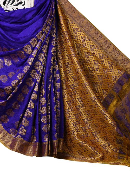 zari work silk saree - 1072667 - Very Small Image - 1