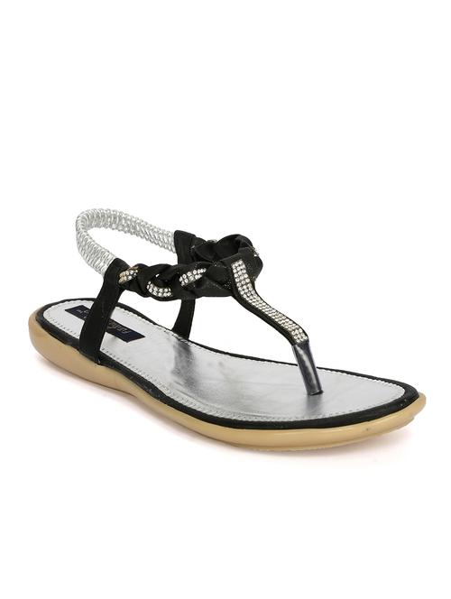 black leatherette sandals - 10736174 - Very Small Image - 1