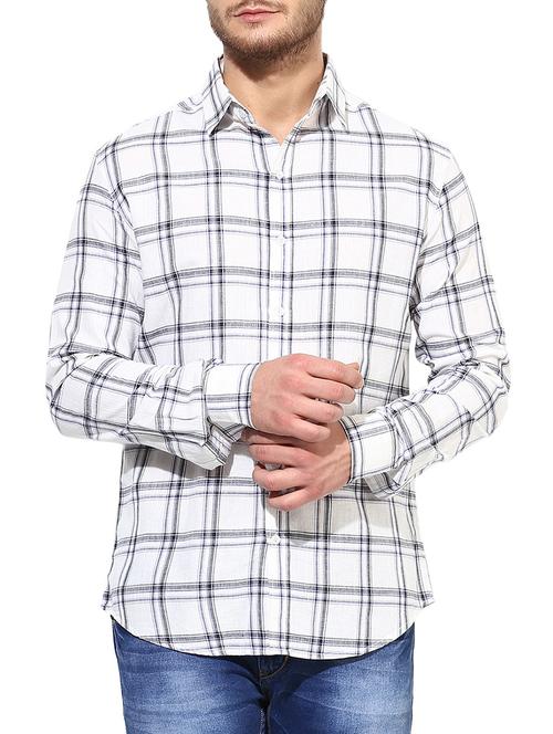 white cotton casual shirt - 10736505 - Very Small Image - 1