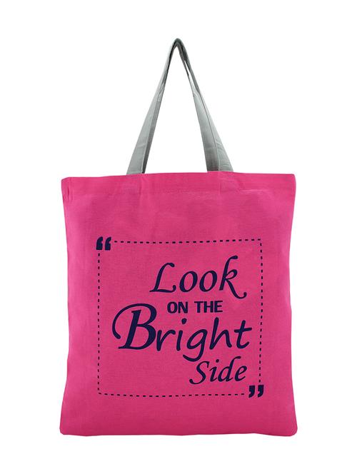 pink cotton tote - 10741745 - Very Small Image - 1