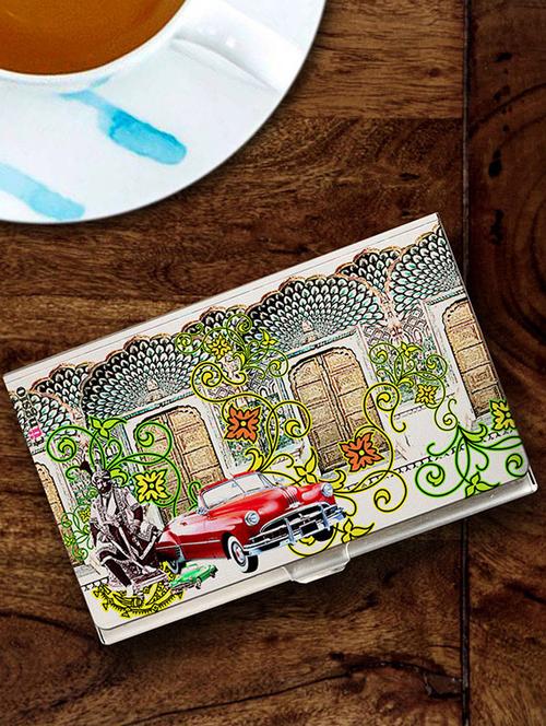 multicolor stainless steel card holder - 10744655 - Very Small Image - 1