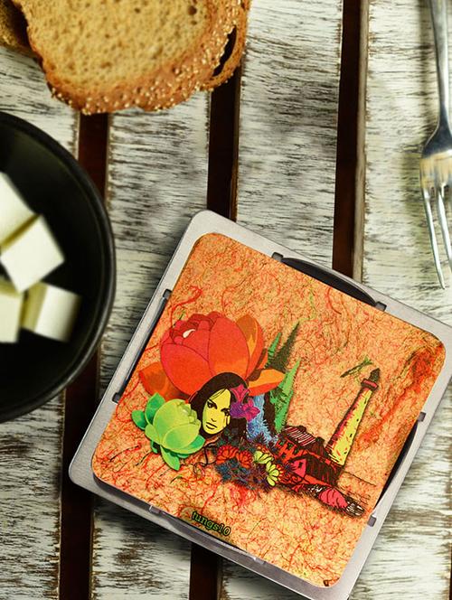 tungs10 lovely lady and lotus coasters - 10744671 - Very Small Image - 1