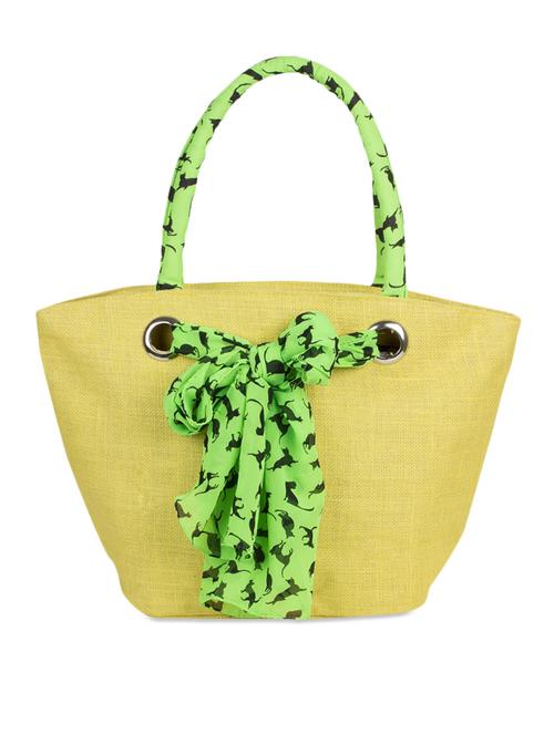 printed scarf basket style bag - 1076121 - Very Small Image - 1