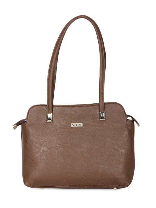 Brown Rectangular Faux Leather Handbag - 1076533 - Very Small Image - 1