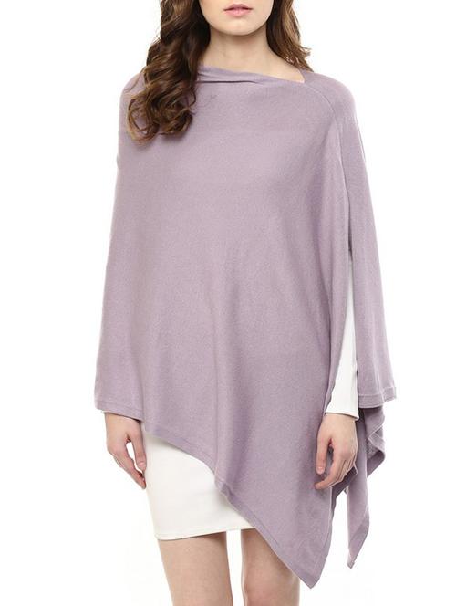 purple 100% cotton summer poncho - 10769695 - Very Small Image - 1