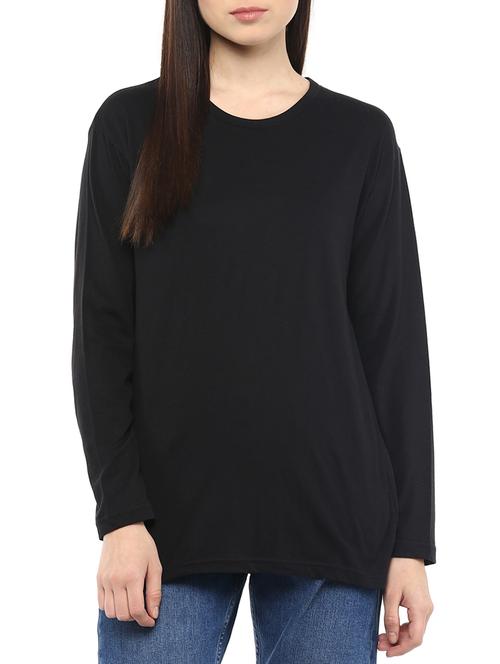 black cotton regular tee - 10787505 - Very Small Image - 1
