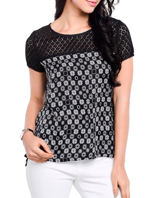 Baloono black Georgette Top - 10798668 - Very Small Image - 1