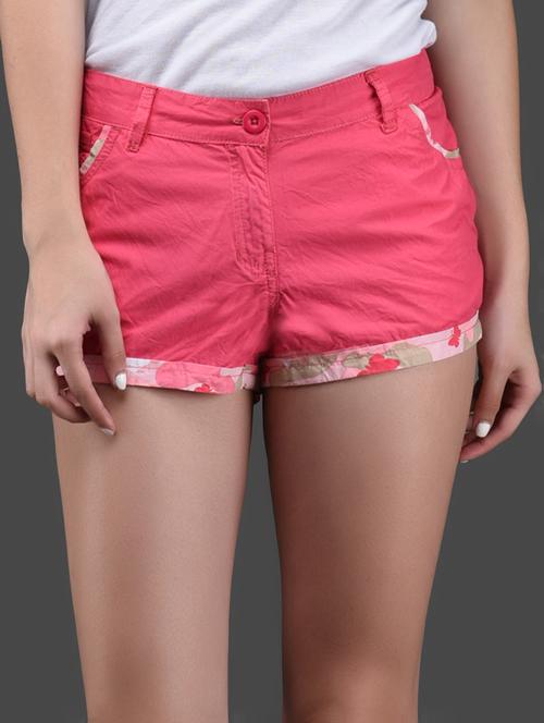 printed border cotton shorts - 1080306 - Very Small Image - 1