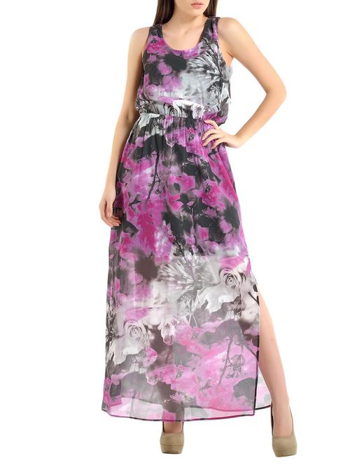 multi colored georgette dress - 10803349 - Very Small Image - 1