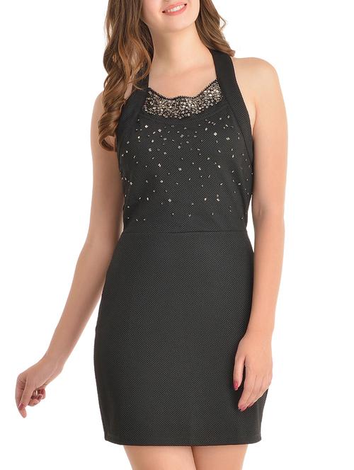 halter neck embellished sheath dress - 10803446 - Very Small Image - 1