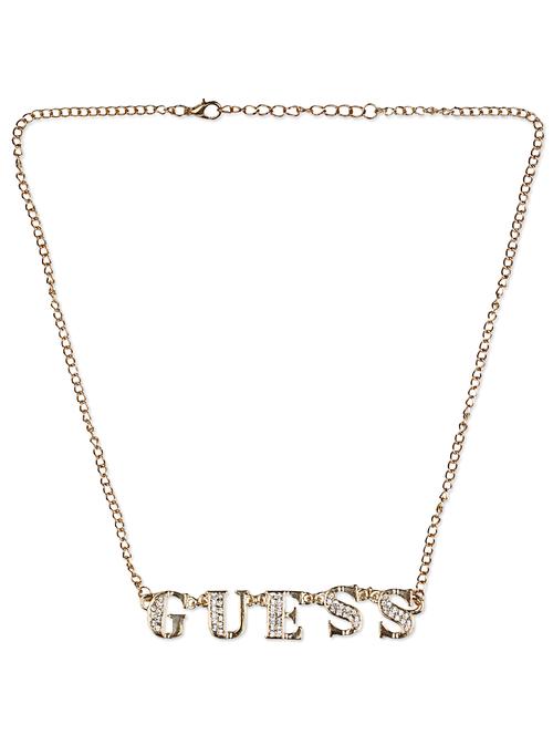 crystal embellished "guess" neckpiece - 1080397 - Very Small Image - 1