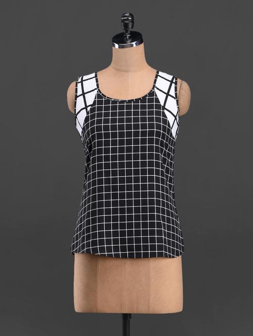 monochrome check sleeveless top - 1080563 - Very Small Image - 1