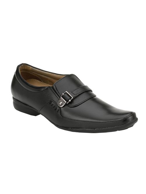 black faux leather formal shoes - 10805855 - Very Small Image - 1