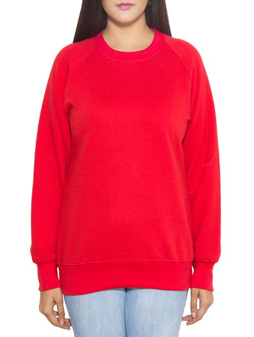 red cotton fleece sweatshirt - 1081362 - Very Small Image - 1