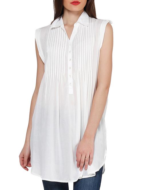 white viscose tunic - 10814429 - Very Small Image - 1