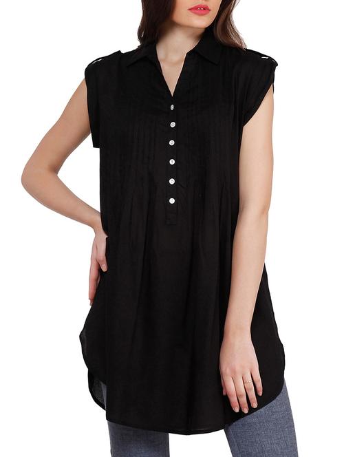 black viscose tunic - 10814431 - Very Small Image - 1