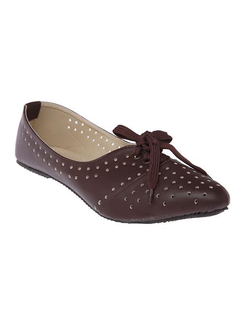 brown leatherette ballerina - 10814978 - Very Small Image - 1