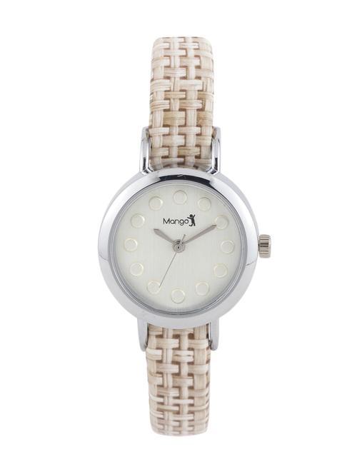 mango people fashion cream colored stylish analog watch - 10815431 - Very Small Image - 1