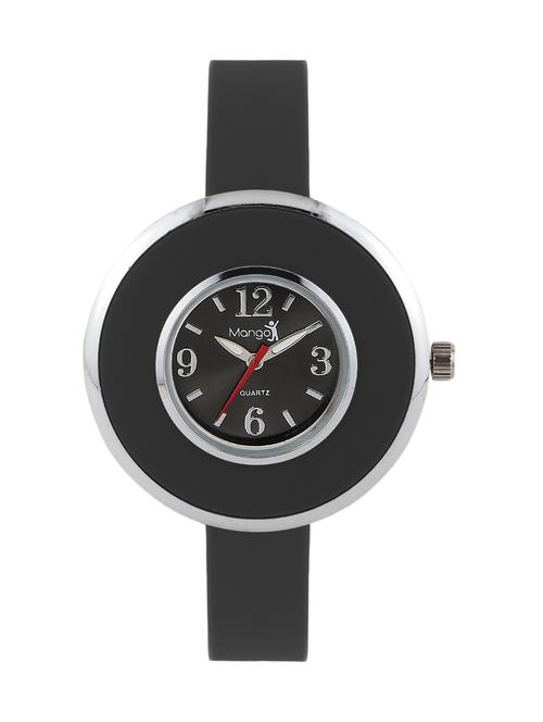 mango people formal casual black round analog watch - 10815434 - Very Small Image - 1