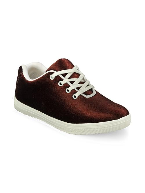 brown leatherette lace-up sneaker - 10816116 - Very Small Image - 1