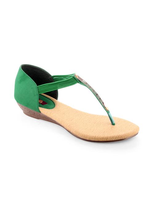 green  t-strap sandals - 10817118 - Very Small Image - 1