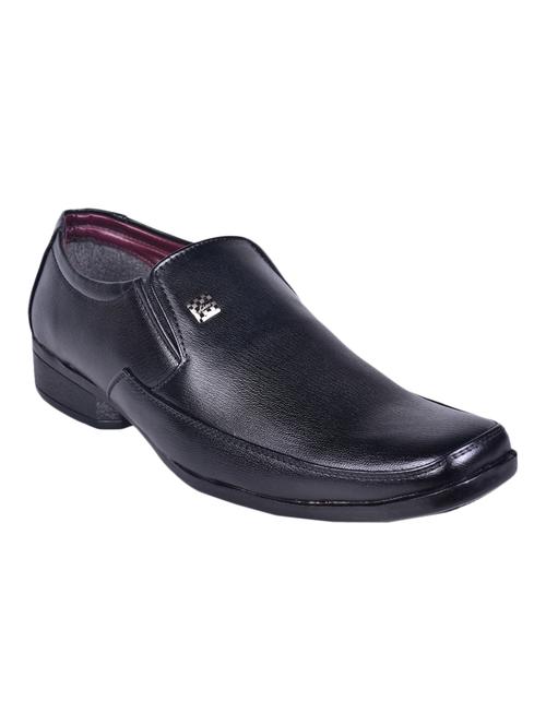 black leatherette slip ons - 10830020 - Very Small Image - 1
