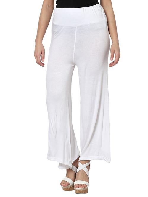 white viscose palazzos - 10833954 - Very Small Image - 1