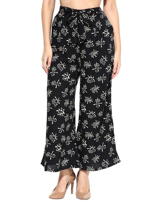 black viscose palazzos - 10833961 - Very Small Image - 1