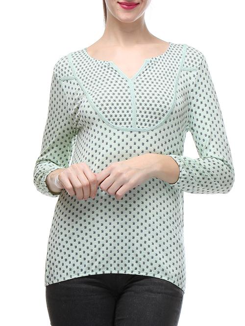 light green cotton top - 10838811 - Very Small Image - 1