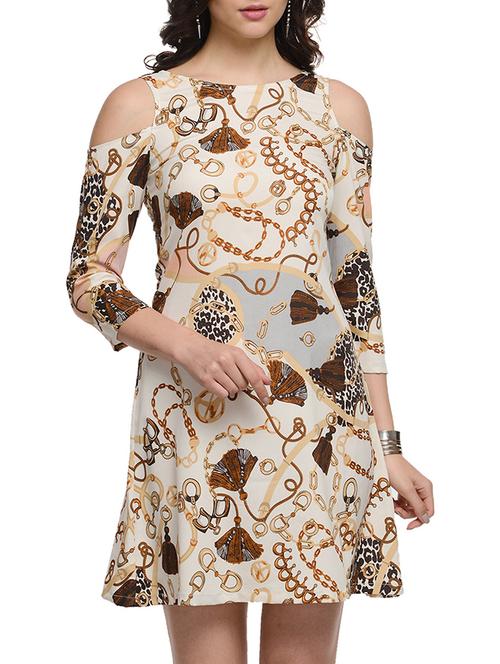printed a-line dress - 10841167 - Very Small Image - 1