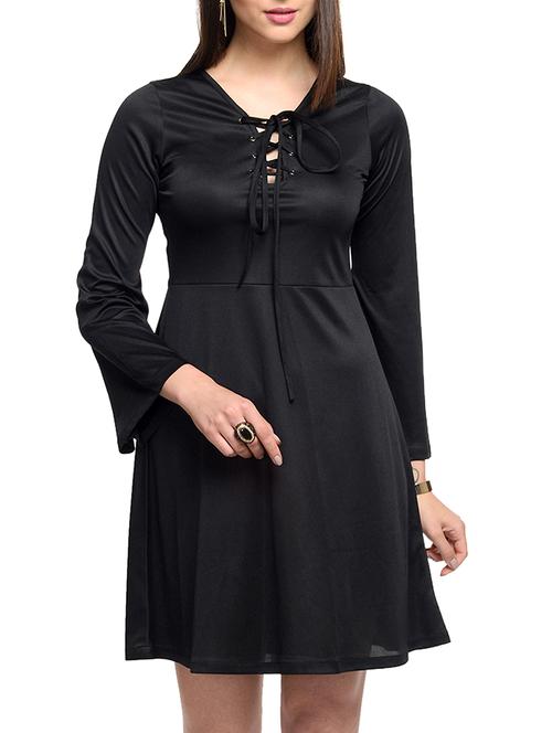 black polyester dress - 10841168 - Very Small Image - 1