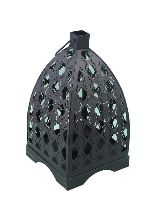 anasa metal decorative vintage lanterns tealight candle holder  black 11.25 inch - 10842157 - Very Small Image - 1