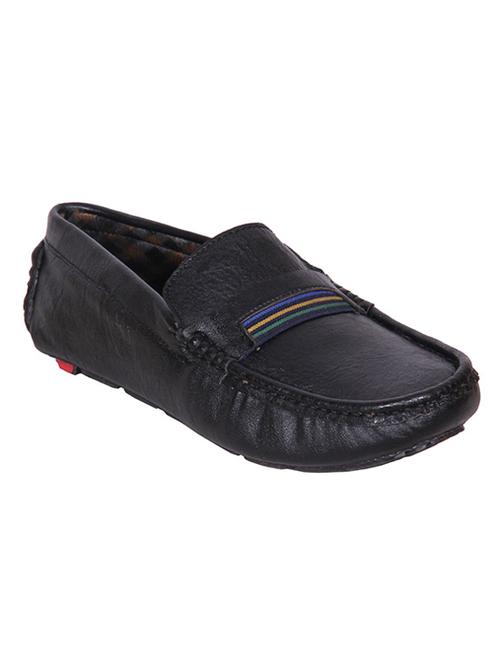 black leather casual shoes - 10844476 - Very Small Image - 1
