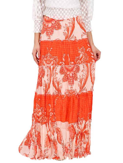 orange cotton skirts - 10845171 - Very Small Image - 1