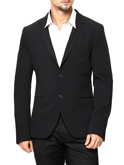 black cotton formal blazer - 10847071 - Very Small Image - 1