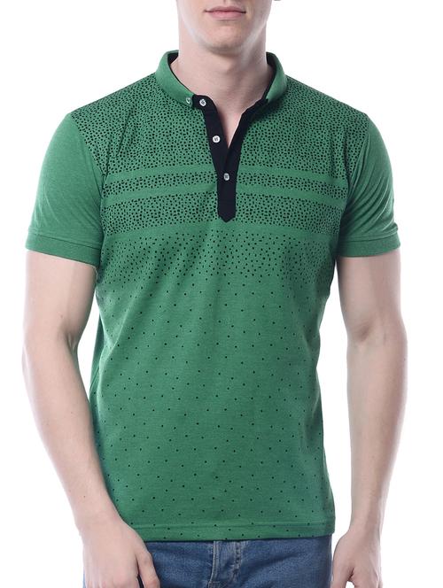 green poly cotton tshirt - 10850720 - Very Small Image - 1