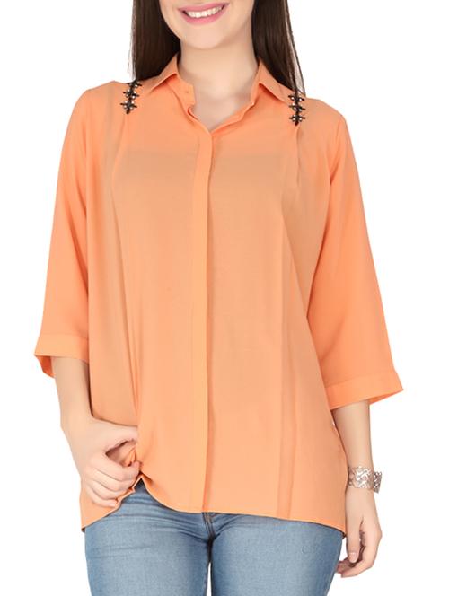 concealed placket embellished shirt - 10850850 - Very Small Image - 1