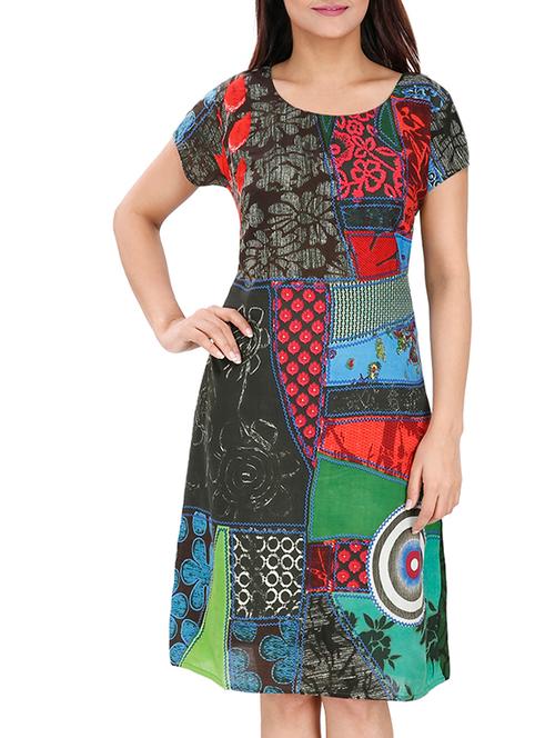 green cotton a line dress - 10851536 - Very Small Image - 1