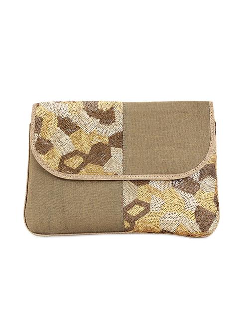 Sequin Embellished Jute Clutch - 1085329 - Very Small Image - 1