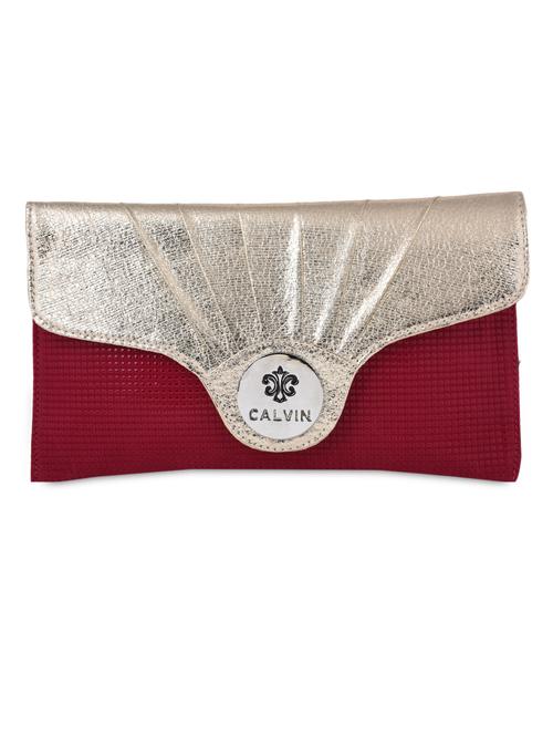 pleated flap leatherette clutch - 1085353 - Very Small Image - 1