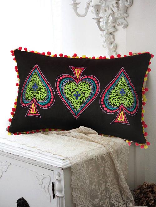 colorful leaf cushion cover - 10857361 - Very Small Image - 1