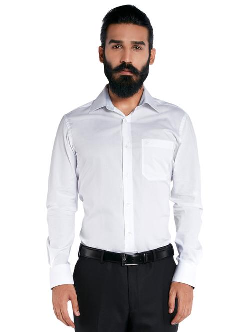 white cotton formal shirt - 10858090 - Very Small Image - 1