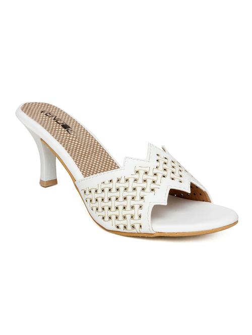 white faux leather sandals - 10858309 - Very Small Image - 1