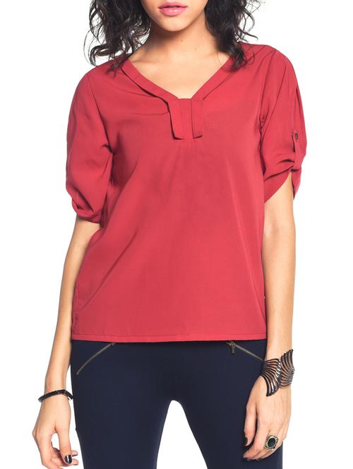 panel detail polyester top - 10874793 - Very Small Image - 1