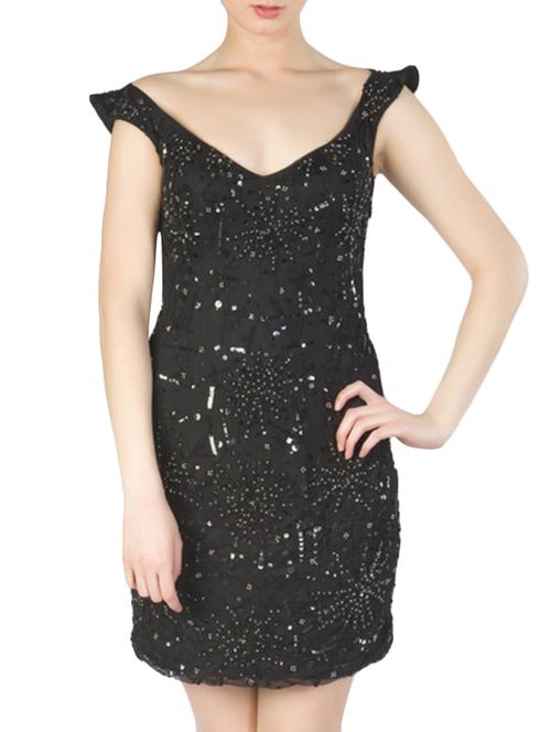 black embellished bodycon dress - 10881352 - Very Small Image - 1