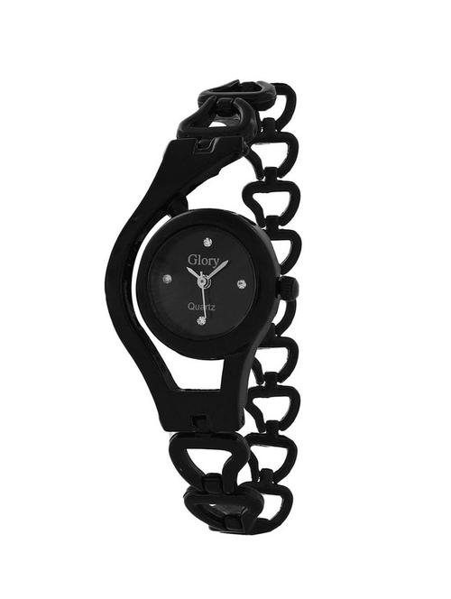 glory stylish black chain ladies wrist watch - 10885780 - Very Small Image - 1