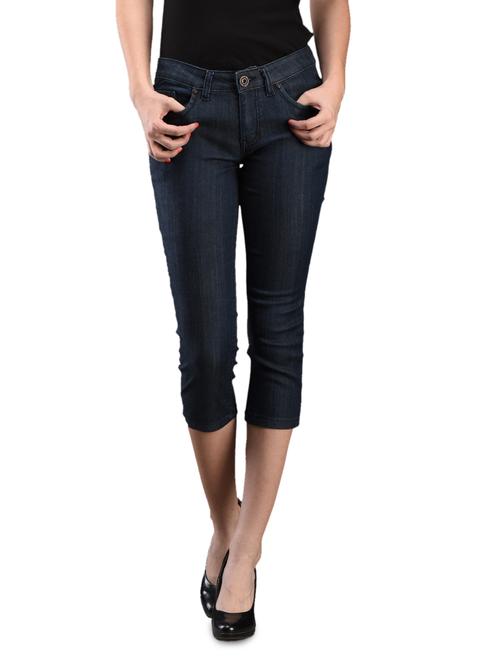 dark blue narrow fit denim capris - 1089218 - Very Small Image - 1