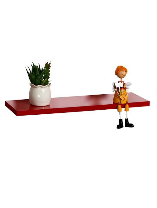 charming red mdf wall shelf - 10893780 - Very Small Image - 1