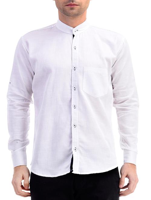 white cotton casual shirt - 10894251 - Very Small Image - 1