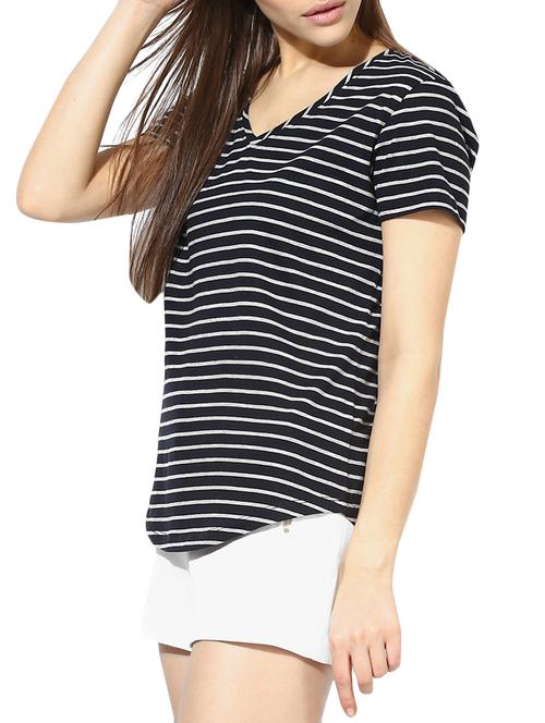 navy blue viscose tshirt - 10895242 - Very Small Image - 1